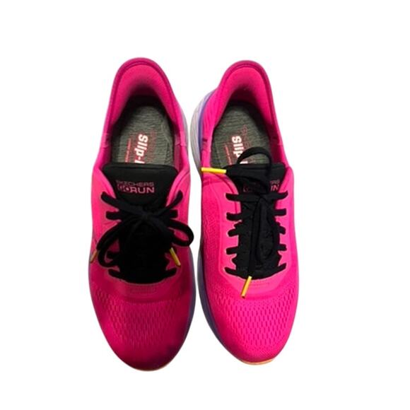 PINK Sketchers Max Cushion Elite 2.0 Solace Hands Free slip in Womens sz 10 - Picture 2 of 6